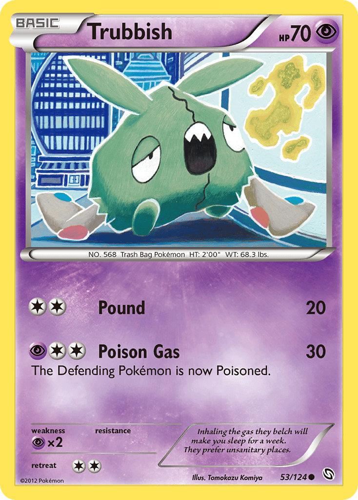 Trubbish (53/124) [Black & White: Dragons Exalted] Pokemon Single Pokémon  | Multizone: Comics And Games