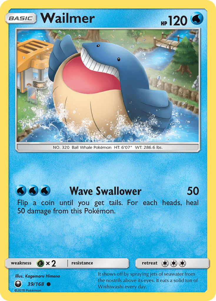 Wailmer (39/168) [Sun & Moon: Celestial Storm] Pokemon Single Pokémon  | Multizone: Comics And Games