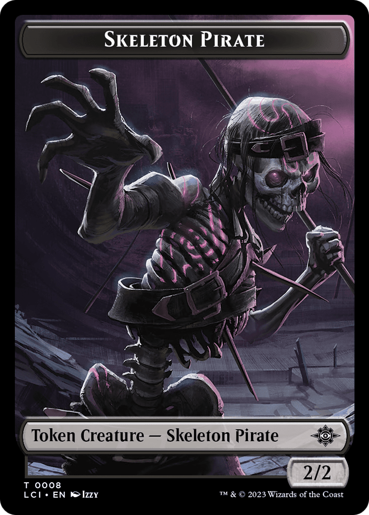 Treasure (0002) // Skeleton Pirate Double-Sided Token [Jurassic World Collection Tokens] MTG Single Magic: The Gathering  | Multizone: Comics And Games