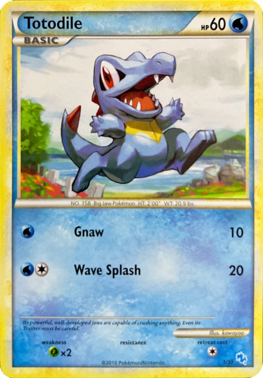 Totodile (1/30) [HeartGold & SoulSilver: Trainer Kit - Gyarados] Pokemon Single Pokémon  | Multizone: Comics And Games