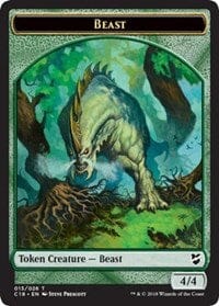 Beast (013) // Plant Double-sided Token [Commander 2018 Tokens] MTG Single Magic: The Gathering  | Multizone: Comics And Games