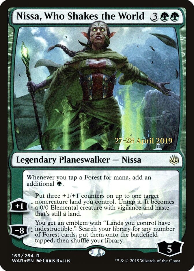 Nissa, Who Shakes the World [War of the Spark Prerelease Promos] MTG Single Magic: The Gathering  | Multizone: Comics And Games