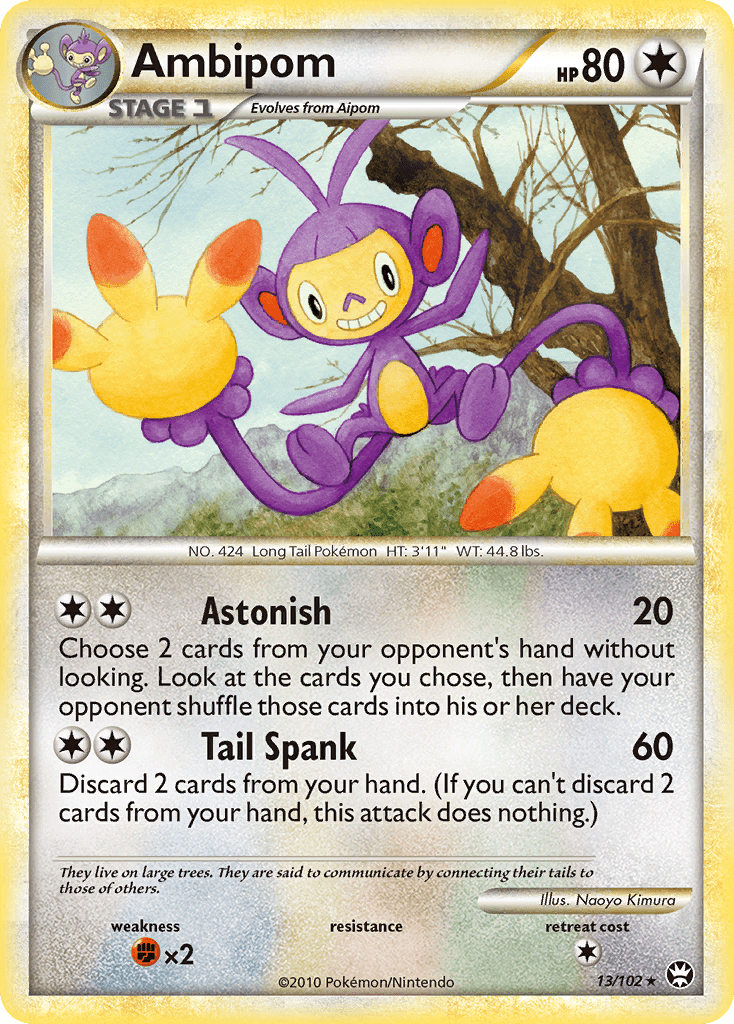 Ambipom (13/102) [HeartGold & SoulSilver: Triumphant] Pokemon Single Pokémon  | Multizone: Comics And Games