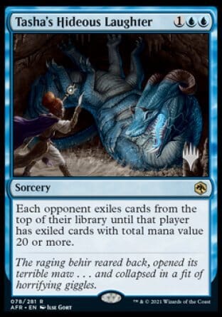 Tasha's Hideous Laughter (Promo Pack) [Dungeons & Dragons: Adventures in the Forgotten Realms Promos] MTG Single Magic: The Gathering  | Multizone: Comics And Games
