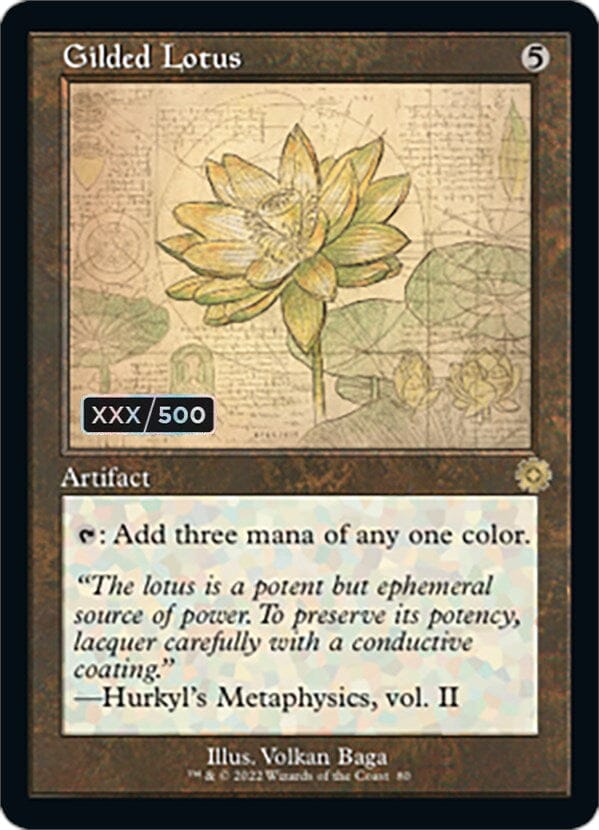 Gilded Lotus (Retro Schematic) (Serial Numbered) [The Brothers' War Retro Artifacts] MTG Single Magic: The Gathering  | Multizone: Comics And Games