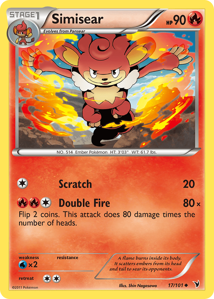 Simisear (17/101) [Black & White: Noble Victories] Pokemon Single Pokémon  | Multizone: Comics And Games