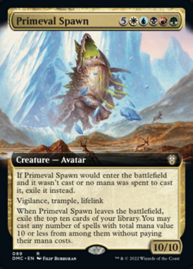 Primeval Spawn (Extended Art) [Dominaria United Commander] MTG Single Magic: The Gathering  | Multizone: Comics And Games