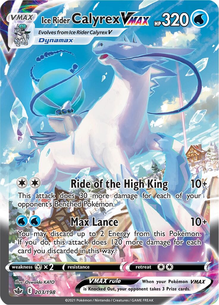 Ice Rider Calyrex VMAX (203/198) [Sword & Shield: Chilling Reign] Pokemon Single Pokémon  | Multizone: Comics And Games