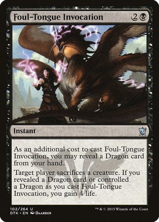 Foul-Tongue Invocation [Dragons of Tarkir] MTG Single Magic: The Gathering  | Multizone: Comics And Games