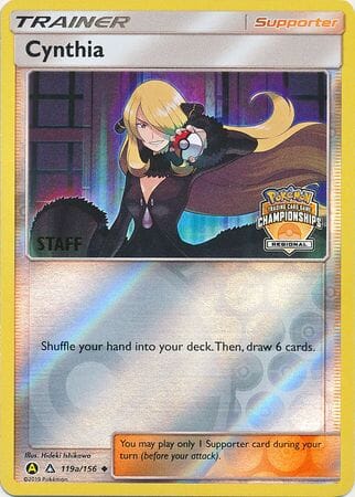 Cynthia (119a/156) (Regional Championship Promo Staff) [Sun & Moon: Ultra Prism] Pokemon Single Pokémon  | Multizone: Comics And Games