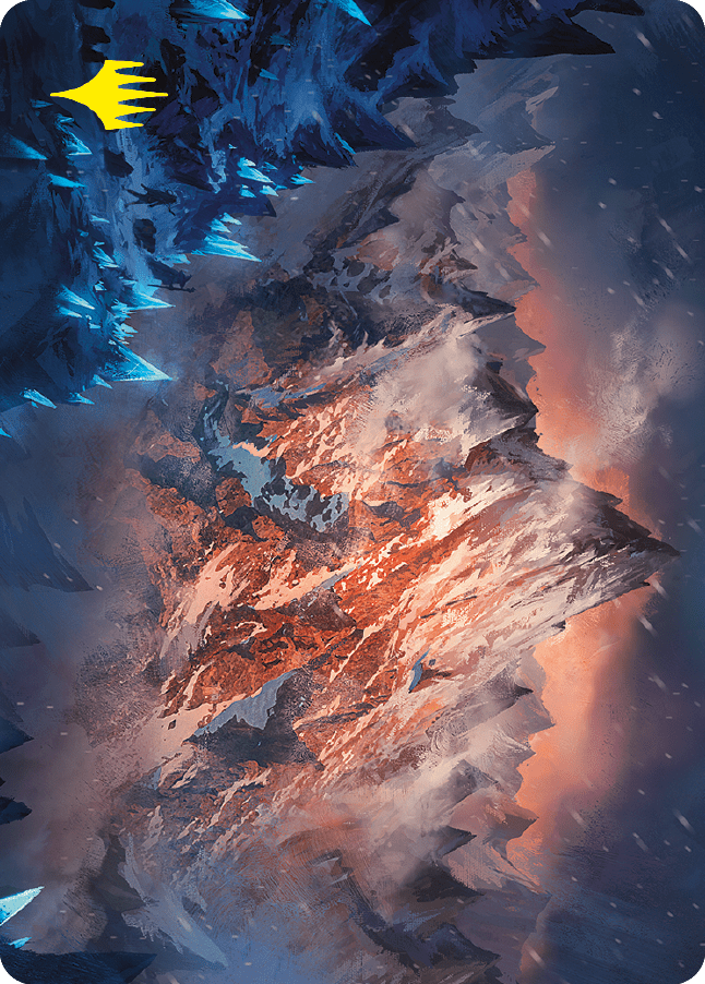 Mountain Art Card (Gold-Stamped Signature) [The Lord of the Rings: Tales of Middle-earth Art Series] MTG Single Magic: The Gathering  | Multizone: Comics And Games