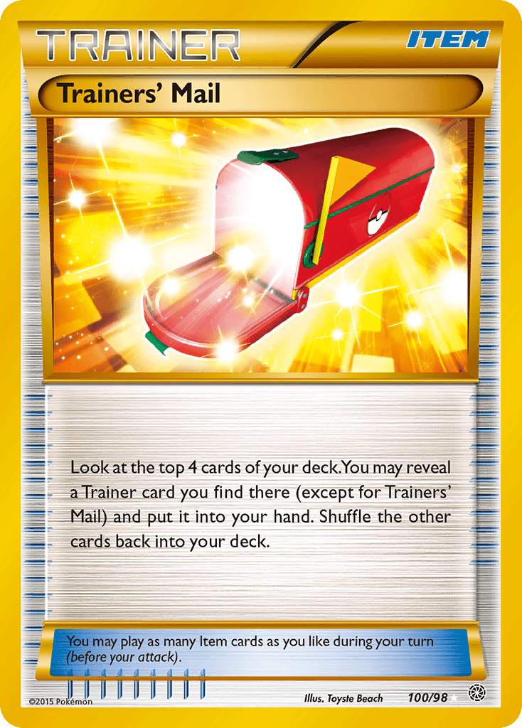 Trainers' Mail (100/98) [XY: Ancient Origins] Pokemon Single Pokémon  | Multizone: Comics And Games