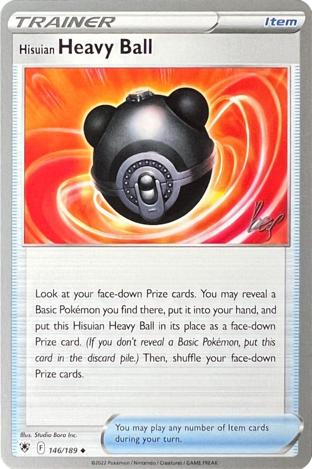 Hisuian Heavy Ball (146/189) (Cheryl Again - Sebastian Lashmet) [World Championships 2022] Pokemon Single Pokémon  | Multizone: Comics And Games