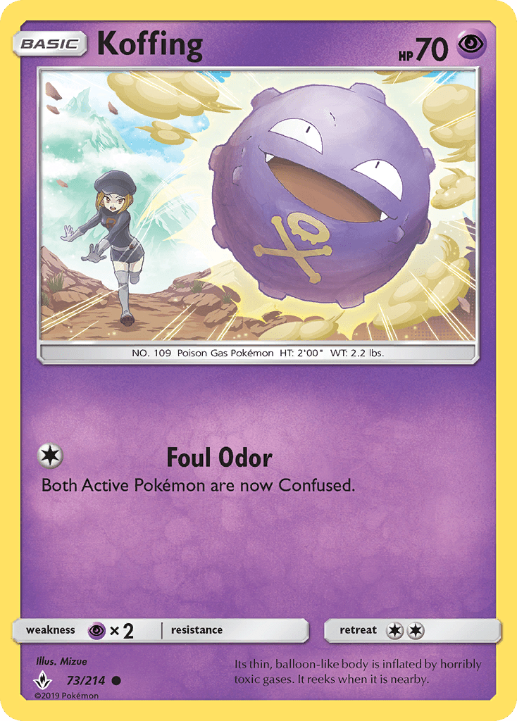 Koffing (73/214) [Sun & Moon: Unbroken Bonds] Pokemon Single Pokémon  | Multizone: Comics And Games