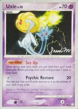 Uxie LV.55 (43/146) (Queengar - Jason Martinez) [World Championships 2009] Pokemon Single Pokémon  | Multizone: Comics And Games