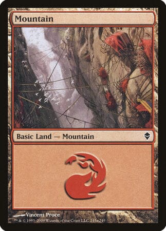 Mountain (245a) [Zendikar] MTG Single Magic: The Gathering  | Multizone: Comics And Games