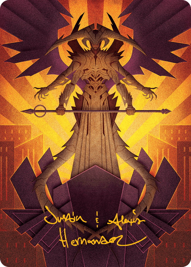 Atraxa, Praetors' Voice Art Card (Gold-Stamped Signature) [March of the Machine Art Series] MTG Single Magic: The Gathering  | Multizone: Comics And Games