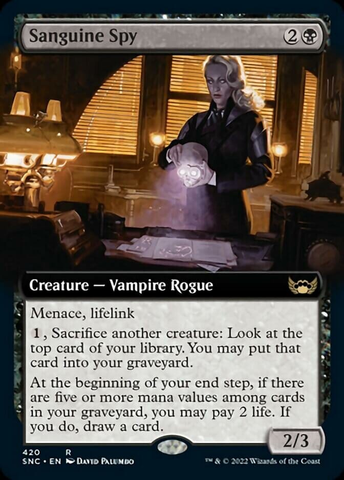 Sanguine Spy (Extended Art) [Streets of New Capenna] MTG Single Magic: The Gathering  | Multizone: Comics And Games
