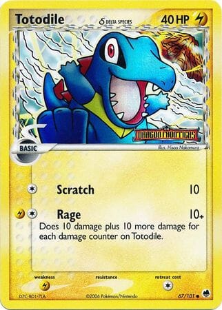 Totodile (67/101) (Delta Species) (Stamped) [EX: Dragon Frontiers] Pokemon Single Pokémon  | Multizone: Comics And Games