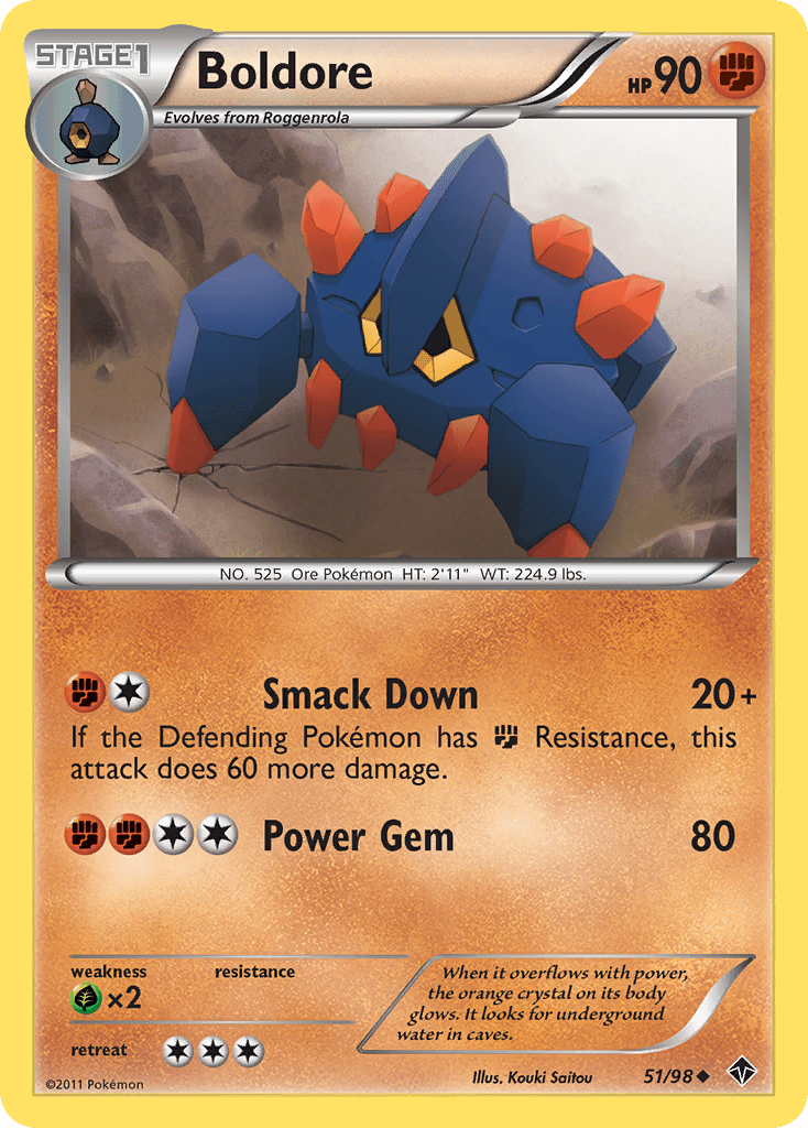 Boldore (51/98) [Black & White: Emerging Powers] Pokemon Single Pokémon  | Multizone: Comics And Games