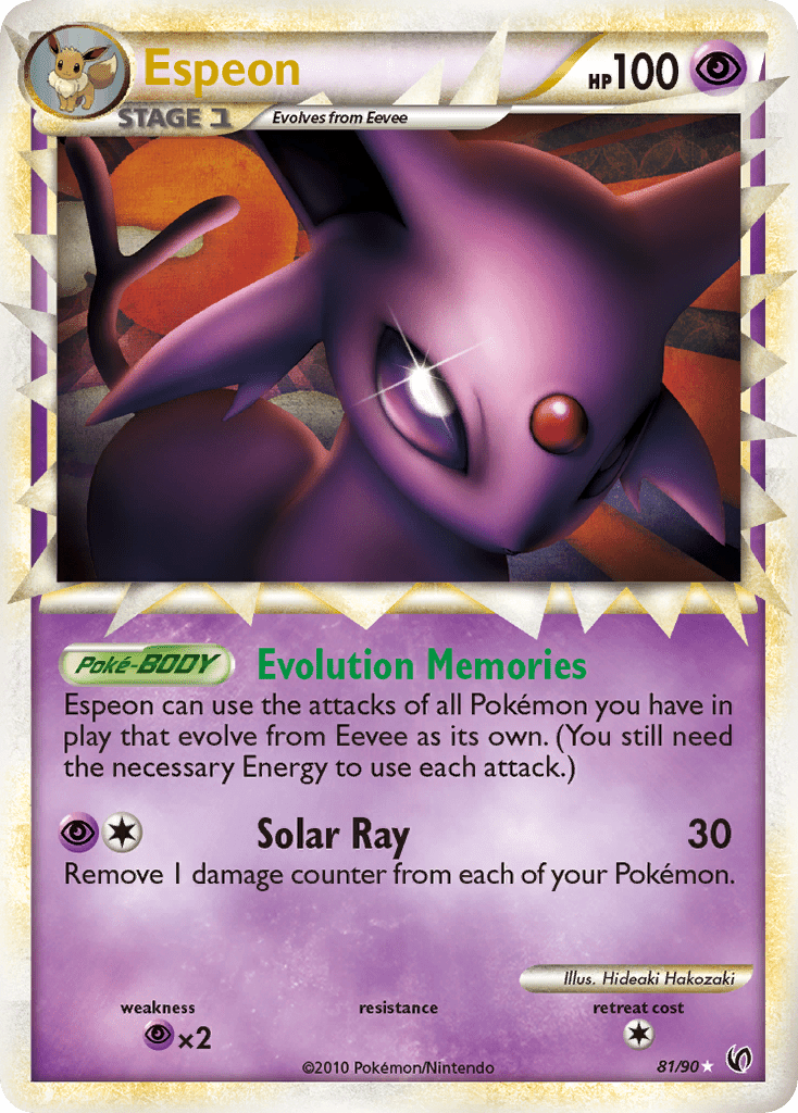 Espeon (81/90) [HeartGold & SoulSilver: Undaunted] Pokemon Single Pokémon  | Multizone: Comics And Games