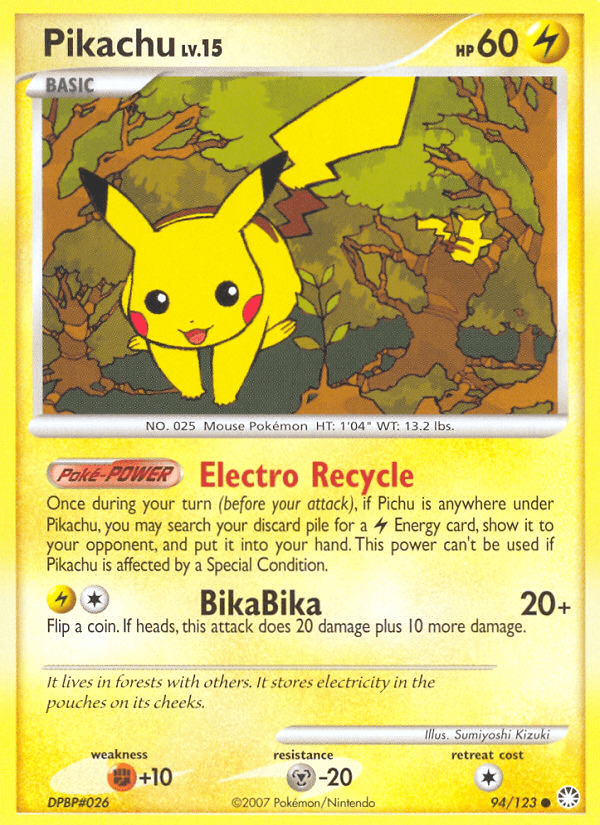 Pikachu (94/123) [Diamond & Pearl: Mysterious Treasures] Pokemon Single Pokémon  | Multizone: Comics And Games