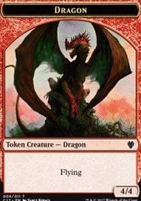 Dragon (006) // Gold (010) Double-sided Token [Commander 2017 Tokens] MTG Single Magic: The Gathering  | Multizone: Comics And Games