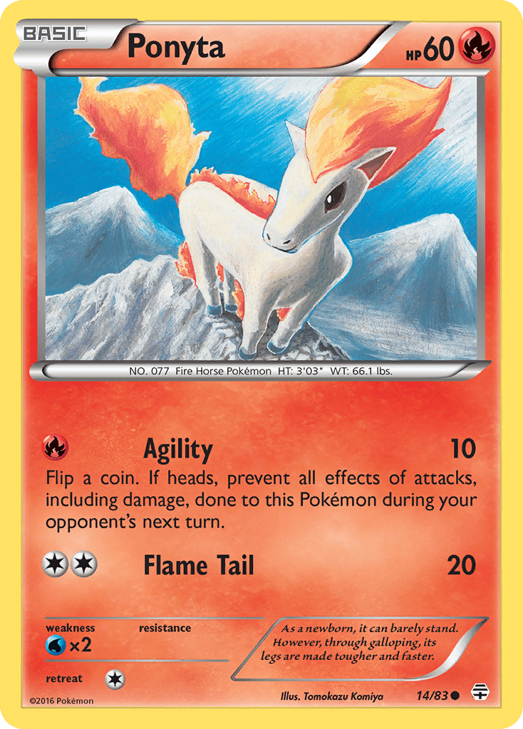 Ponyta (14/83) [XY: Generations] Pokemon Single Pokémon  | Multizone: Comics And Games