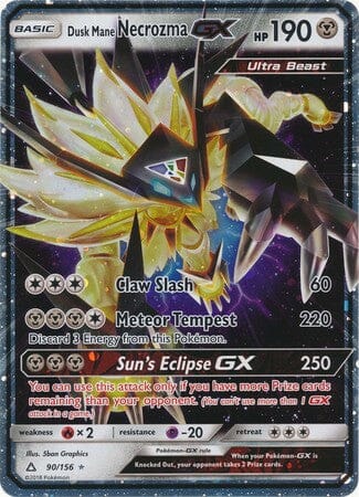 Dusk Mane Necrozma GX (90/156) (Jumbo Card) [Sun & Moon: Ultra Prism] Pokemon Single Pokémon  | Multizone: Comics And Games