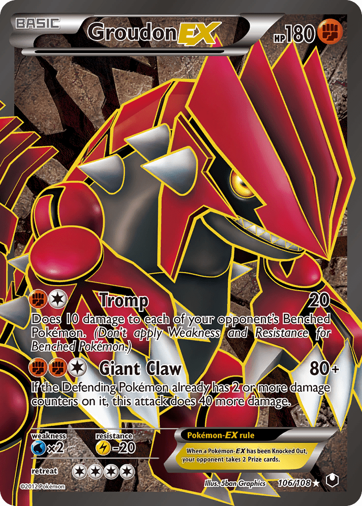 Groudon EX (106/108) [Black & White: Dark Explorers] Pokemon Single Pokémon  | Multizone: Comics And Games