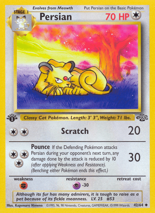 Persian (42/64) [Jungle 1st Edition] Pokemon Single Pokémon  | Multizone: Comics And Games