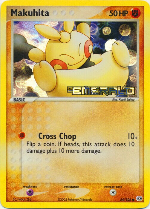 Makuhita (54/106) (Stamped) [EX: Emerald] Pokemon Single Pokémon  | Multizone: Comics And Games