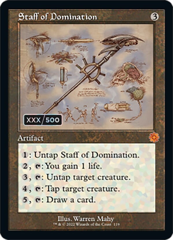 Staff of Domination (Retro Schematic) (Serial Numbered) [The Brothers' War Retro Artifacts] MTG Single Magic: The Gathering  | Multizone: Comics And Games