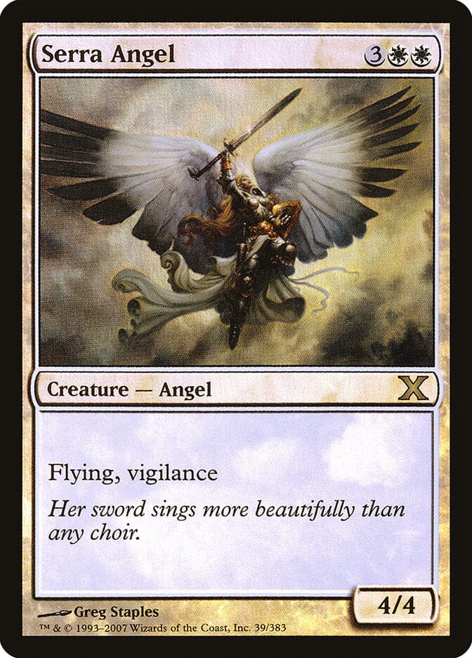 Serra Angel (Premium Foil) [Tenth Edition] MTG Single Magic: The Gathering  | Multizone: Comics And Games