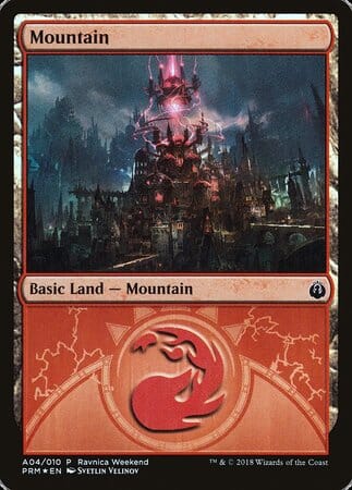 Mountain - Izzet (A04) [GRN Ravnica Weekend] MTG Single Magic: The Gathering  | Multizone: Comics And Games