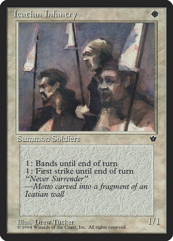 Icatian Infantry (Drew Tucker) [Fallen Empires] MTG Single Magic: The Gathering  | Multizone: Comics And Games