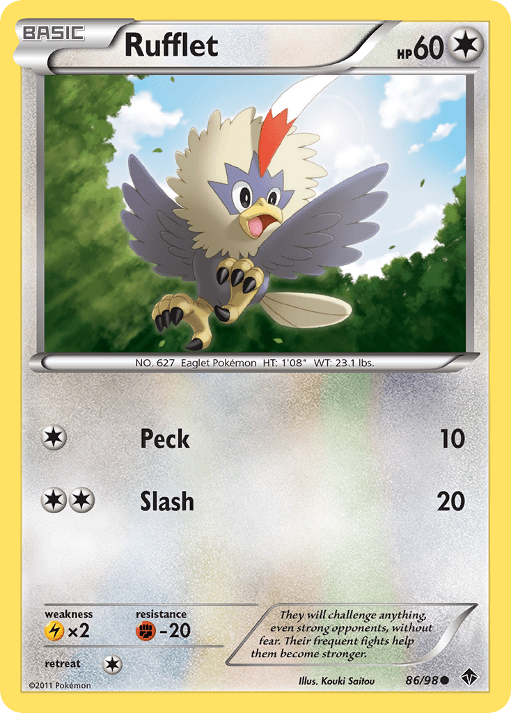 Rufflet (86/98) [Black & White: Emerging Powers] Pokemon Single Pokémon  | Multizone: Comics And Games