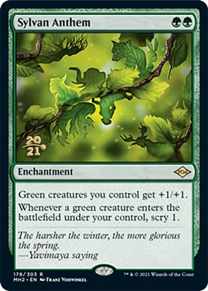 Sylvan Anthem [Modern Horizons 2 Prerelease Promos] MTG Single Magic: The Gathering  | Multizone: Comics And Games