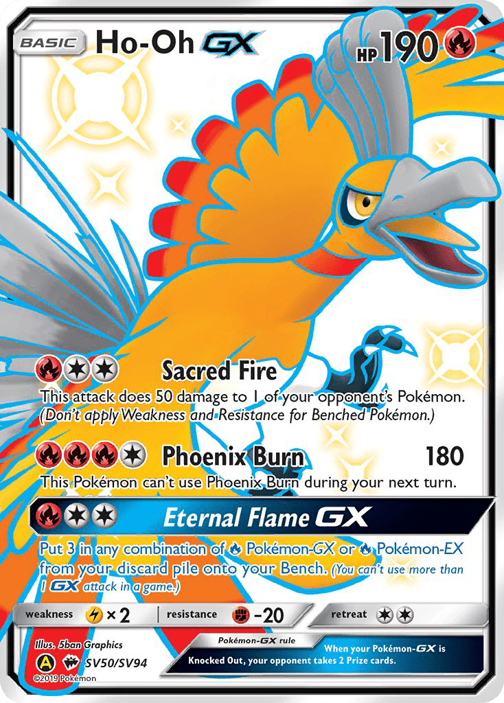 Ho-Oh GX (SV50/SV94) [Sun & Moon: Hidden Fates - Shiny Vault] Pokemon Single Pokémon  | Multizone: Comics And Games