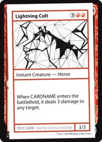 Lightning Colt (2021 Edition) [Mystery Booster Playtest Cards] MTG Single Magic: The Gathering  | Multizone: Comics And Games