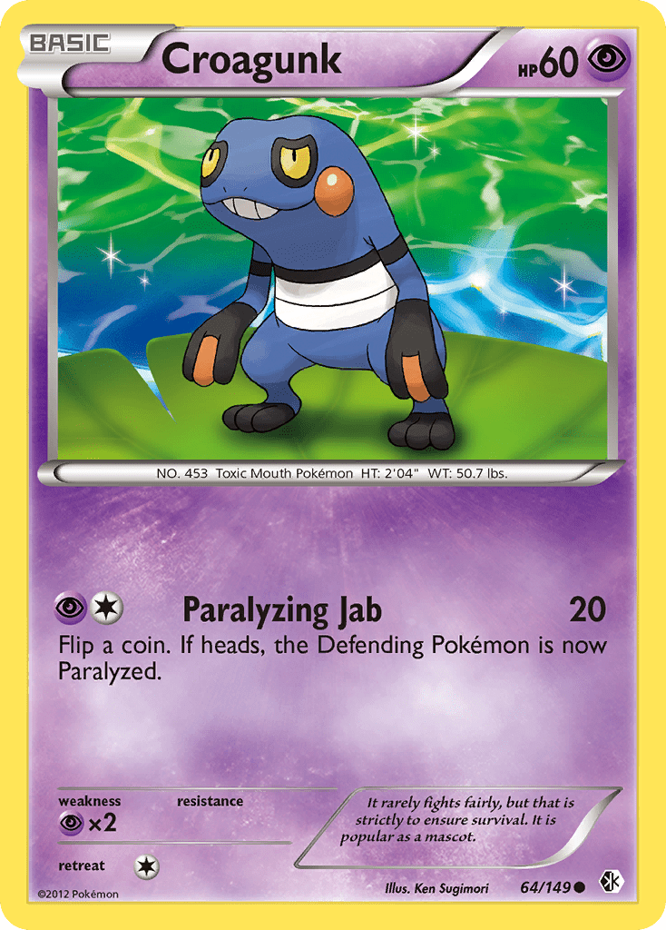 Croagunk (64/149) [Black & White: Boundaries Crossed] Pokemon Single Pokémon  | Multizone: Comics And Games