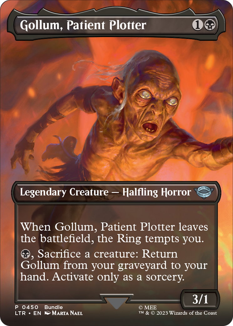 Gollum, Patient Plotter (Borderless Alternate Art) [The Lord of the Rings: Tales of Middle-Earth] | Multizone: Comics And Games