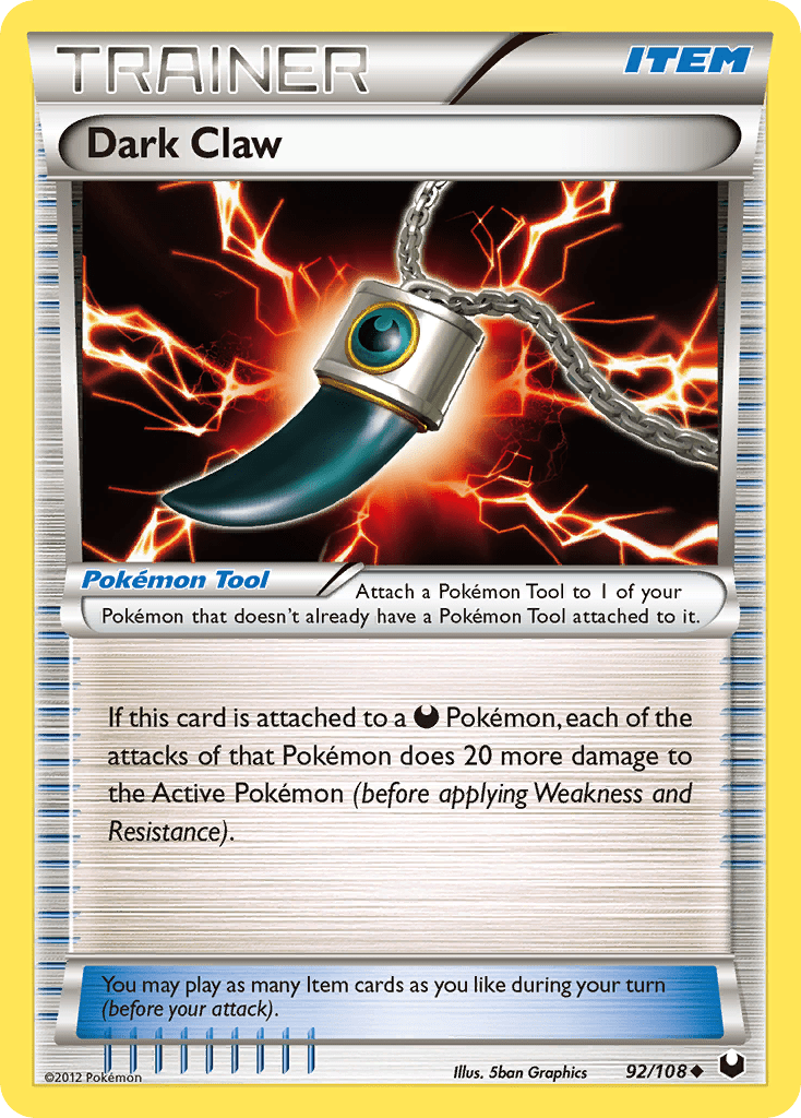 Dark Claw (92/108) [Black & White: Dark Explorers] Pokemon Single Pokémon  | Multizone: Comics And Games
