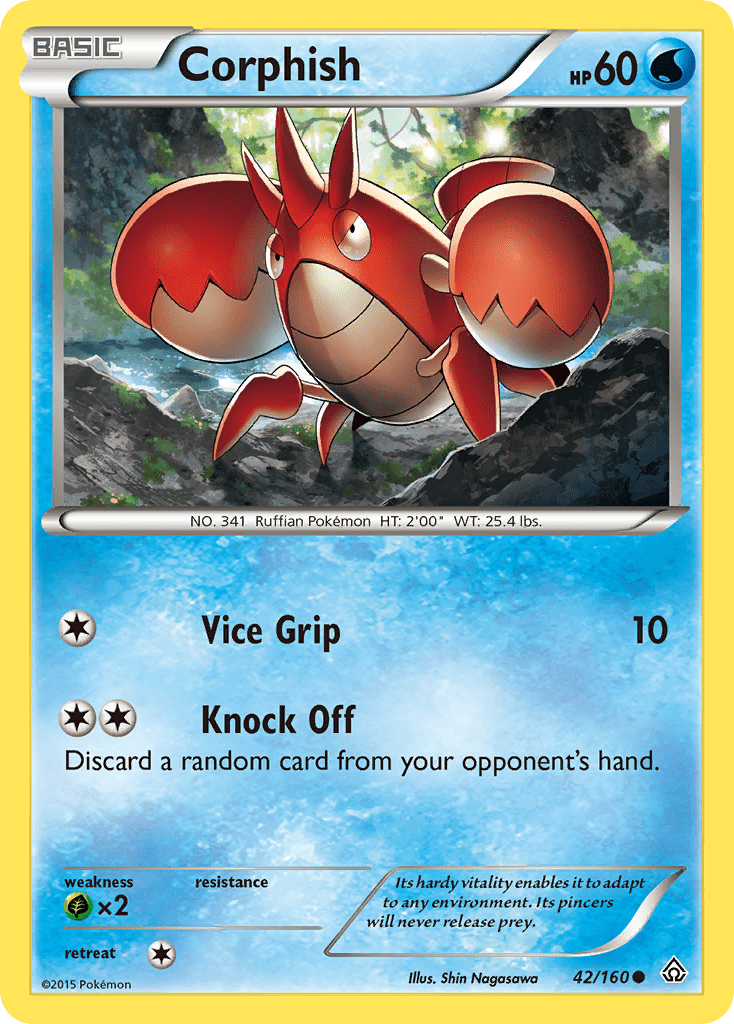 Corphish (42/160) [XY: Primal Clash] Pokemon Single Pokémon  | Multizone: Comics And Games