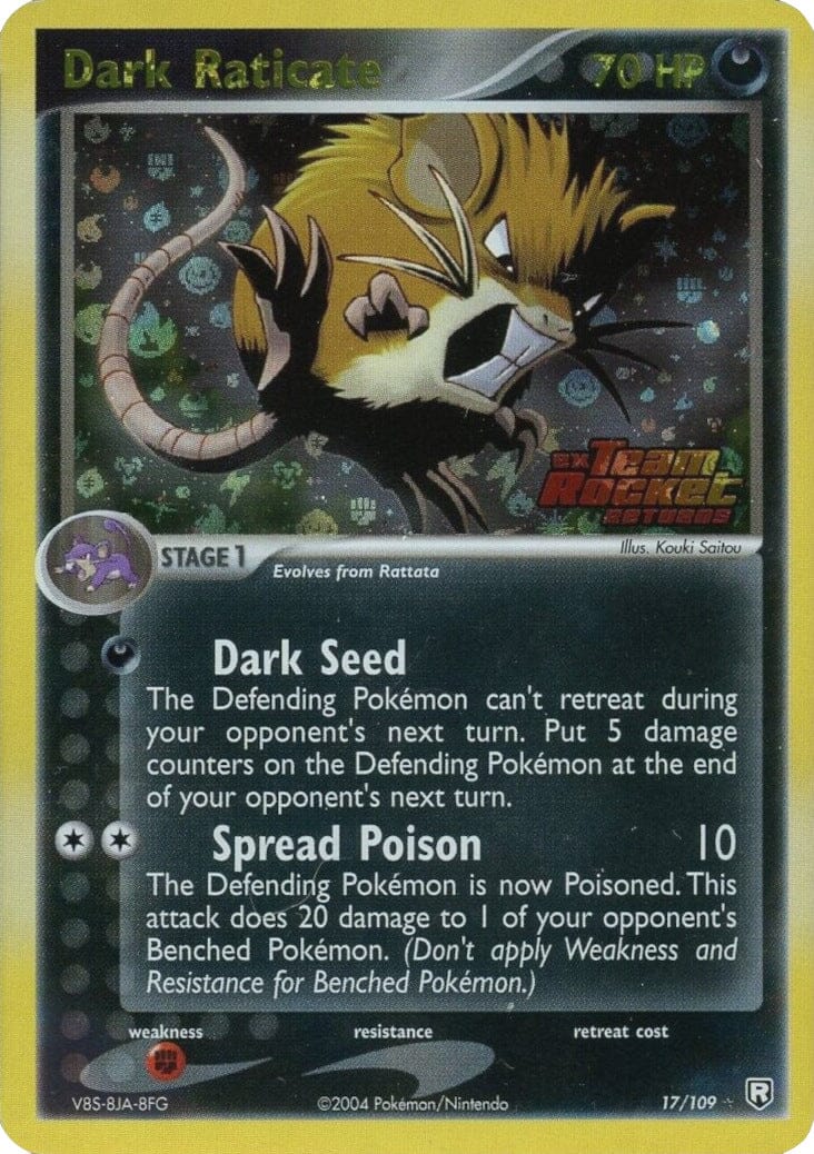 Dark Raticate (17/109) (Stamped) [EX: Team Rocket Returns] Pokemon Single Pokémon  | Multizone: Comics And Games