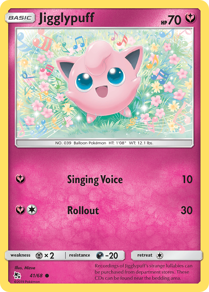 Jigglypuff (41/68) [Sun & Moon: Hidden Fates] Pokemon Single Pokémon  | Multizone: Comics And Games