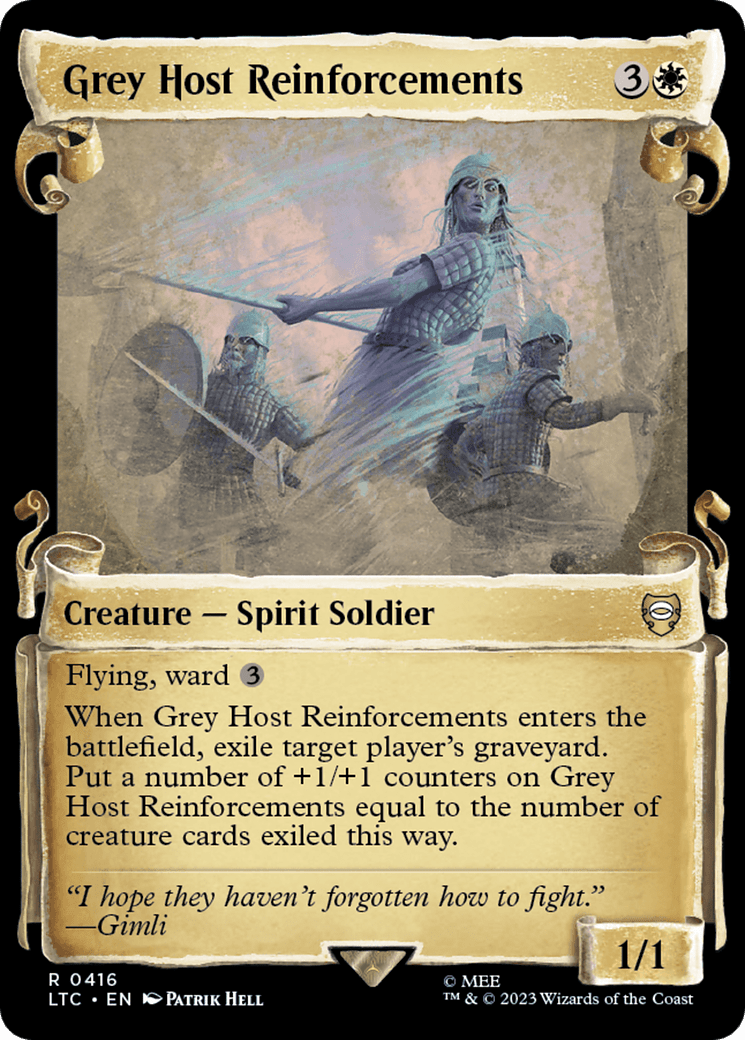 Grey Host Reinforcements [The Lord of the Rings: Tales of Middle-Earth Commander Showcase Scrolls] MTG Single Magic: The Gathering  | Multizone: Comics And Games