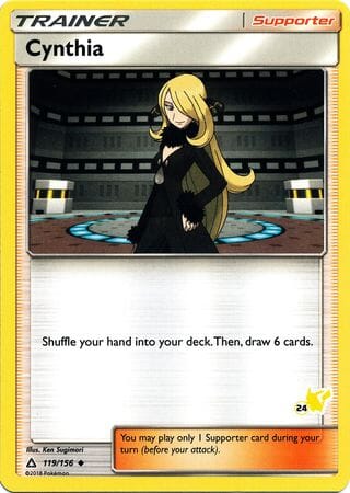 Cynthia (119/156) (Pikachu Stamp #24) [Battle Academy 2020] Pokemon Single Pokémon  | Multizone: Comics And Games