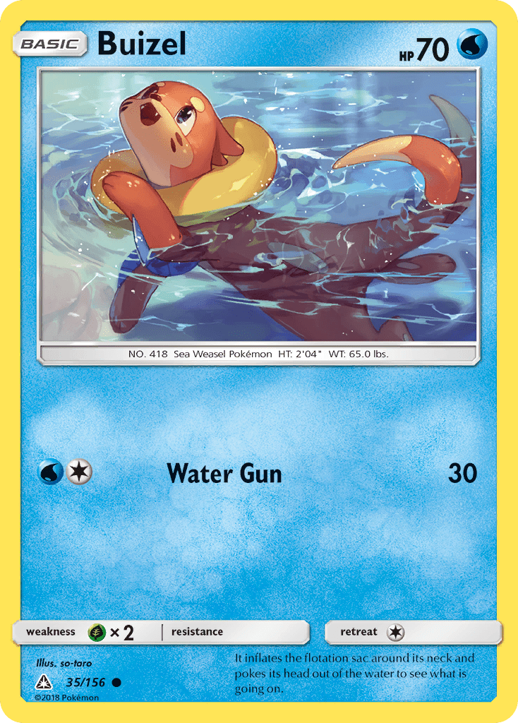 Buizel (35/156) [Sun & Moon: Ultra Prism] Pokemon Single Pokémon  | Multizone: Comics And Games