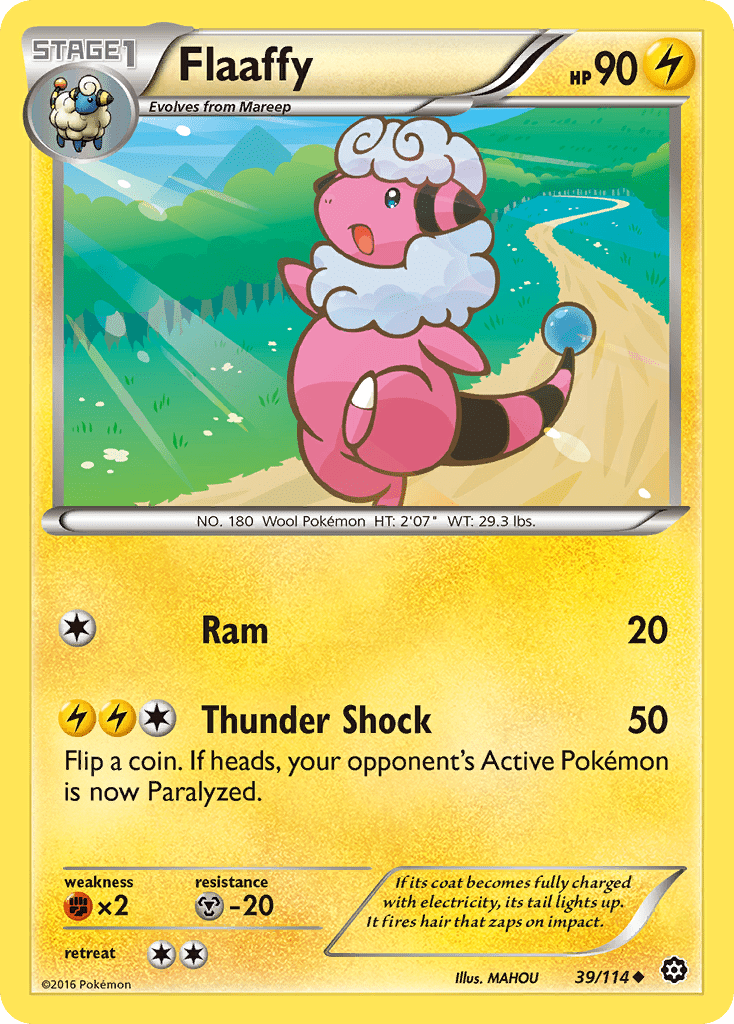 Flaaffy (39/114) [XY: Steam Siege] Pokemon Single Pokémon  | Multizone: Comics And Games
